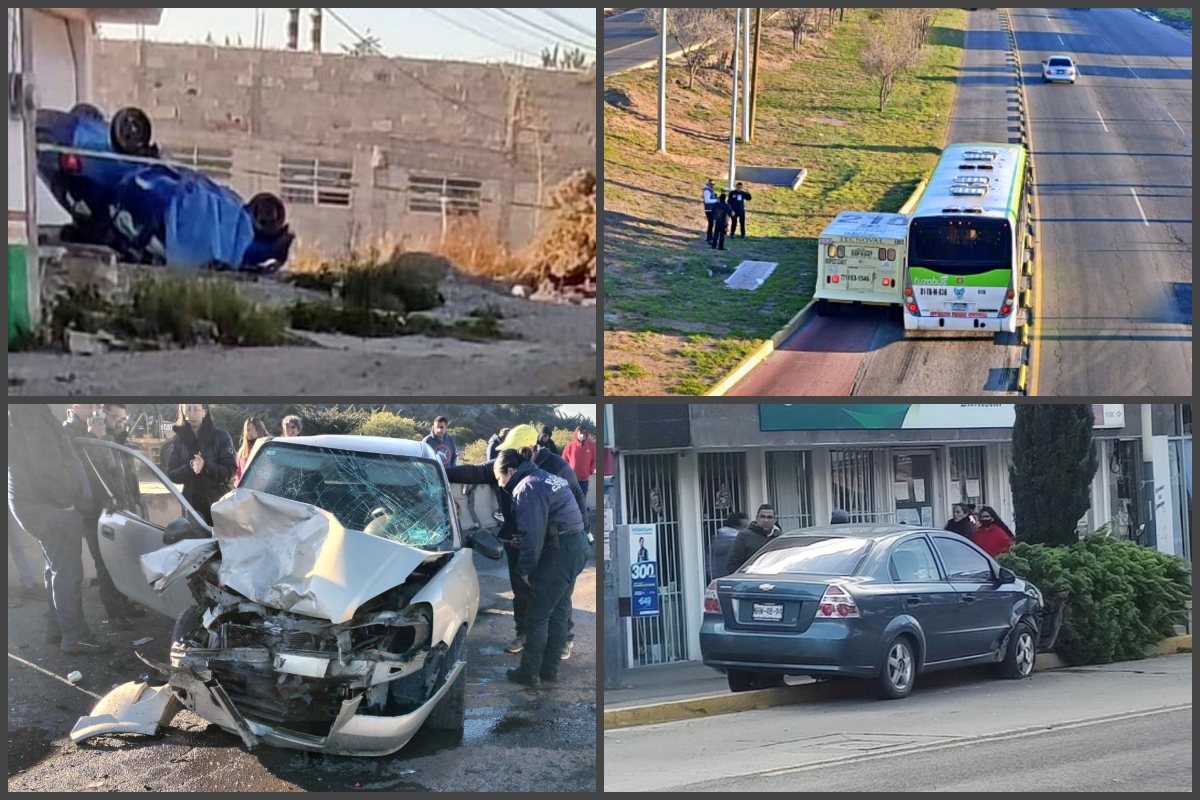 Viernes accidentado en Pachuca: al menos cuatro choques; uno trágico