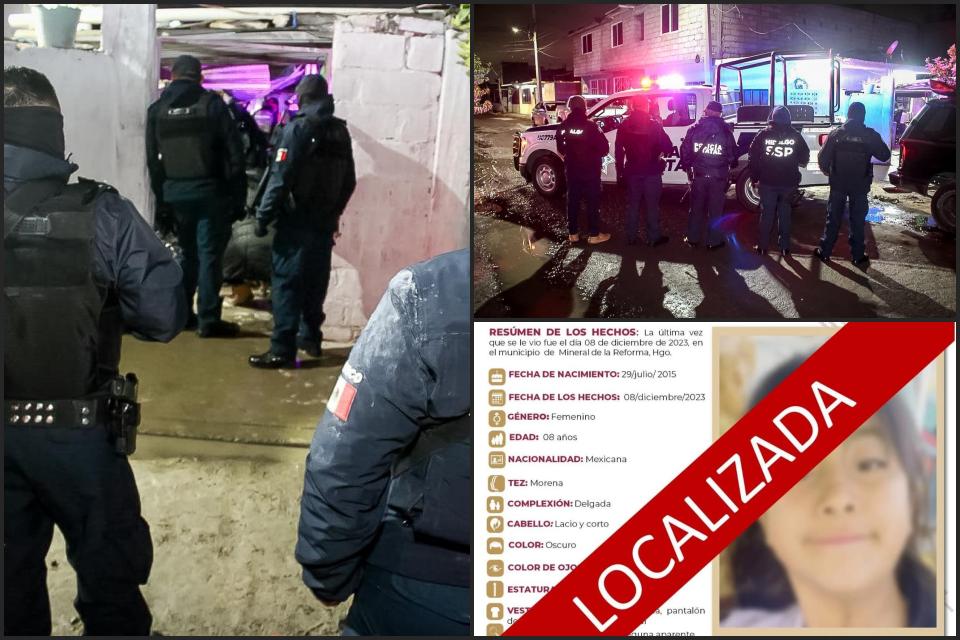 Niña que desapareció al salir a la tienda en Mineral de la Reforma fue raptada y abandonada