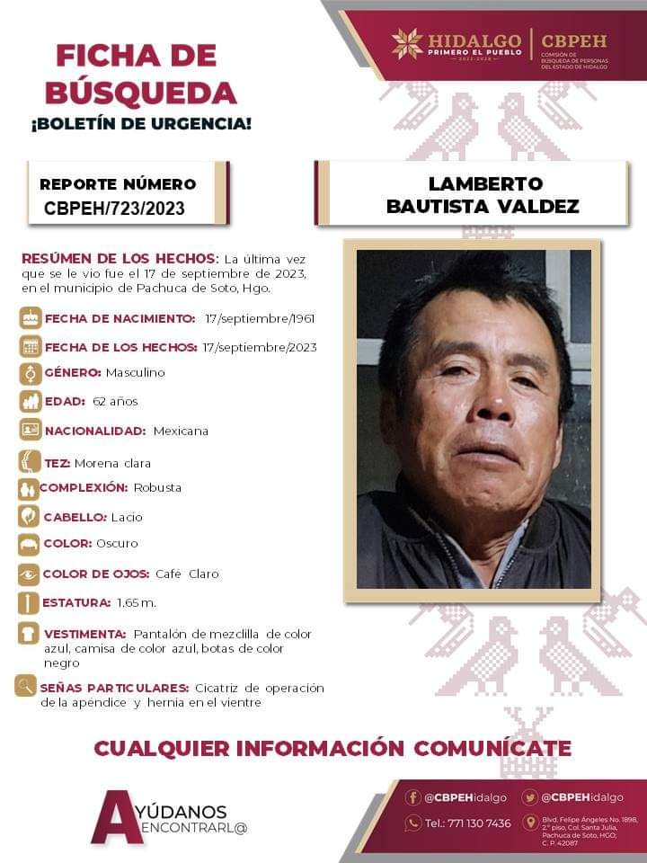 Desapareció en Pachuca el día de su cumpleaños; piden ayuda para encontrarlo 4 Desapareció en Pachuca el día de su cumpleaños; piden ayuda para encontrarlo