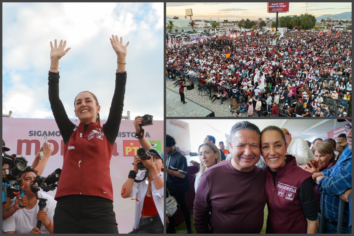 Claudia Sheinbaum muestra el músculo en su visita a Hidalgo