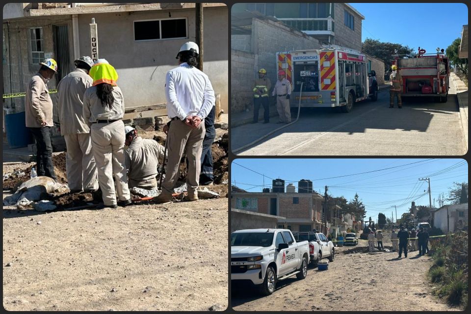 Desalojan 20 viviendas por fuga de hidrocarburo en zona urbana de Hidalgo