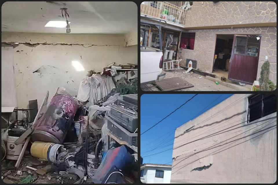 #Video: Así quedó una casa tras explosión de pólvora en Hidalgo; una persona resultó gravemente lesionada