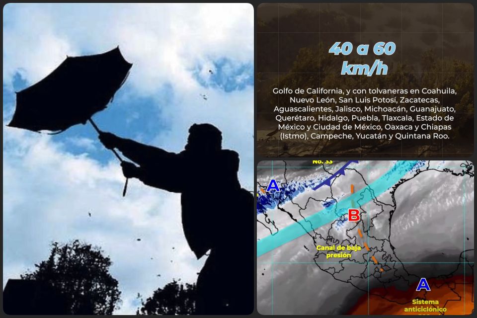 ¡Ojo con los aironazos! Se esperan fuertes rachas de viento en Hidalgo
