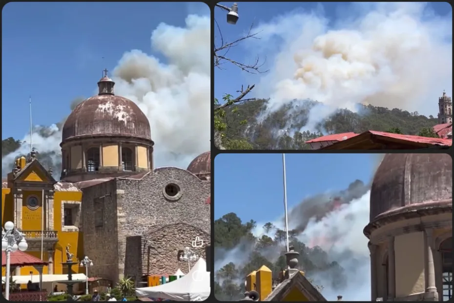 ¡Se incendia el Parque Nacional del Chico! Las llamas arrasan con parte del bosque de este Pueblo Mágico