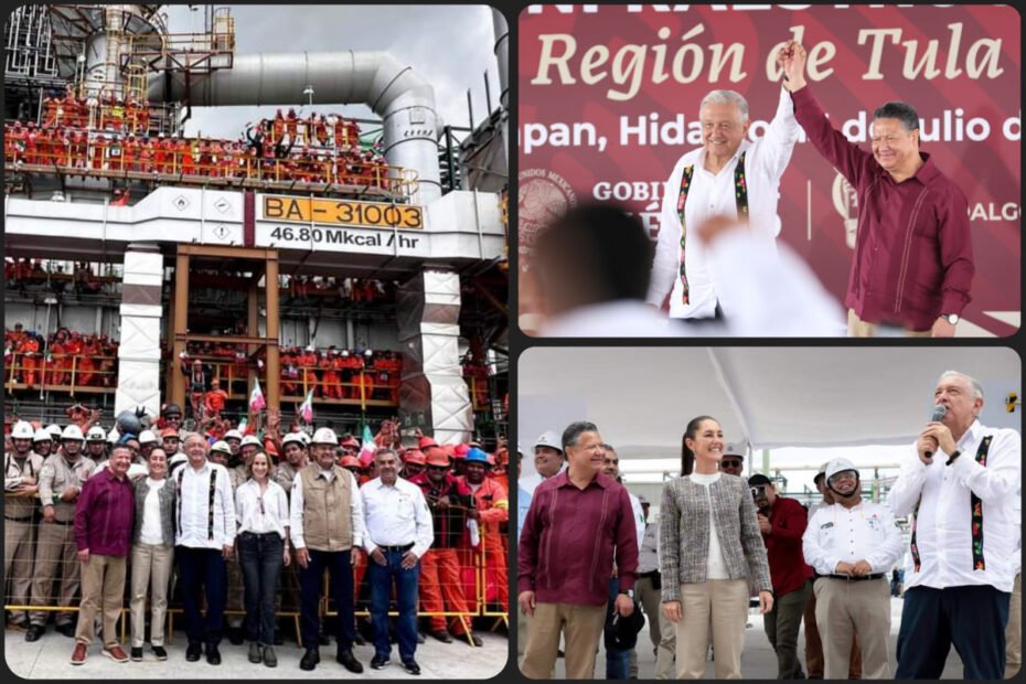 Presentan Menchaca, López Obrador y Sheinbaum avances de proyectos prioritarios en Tula