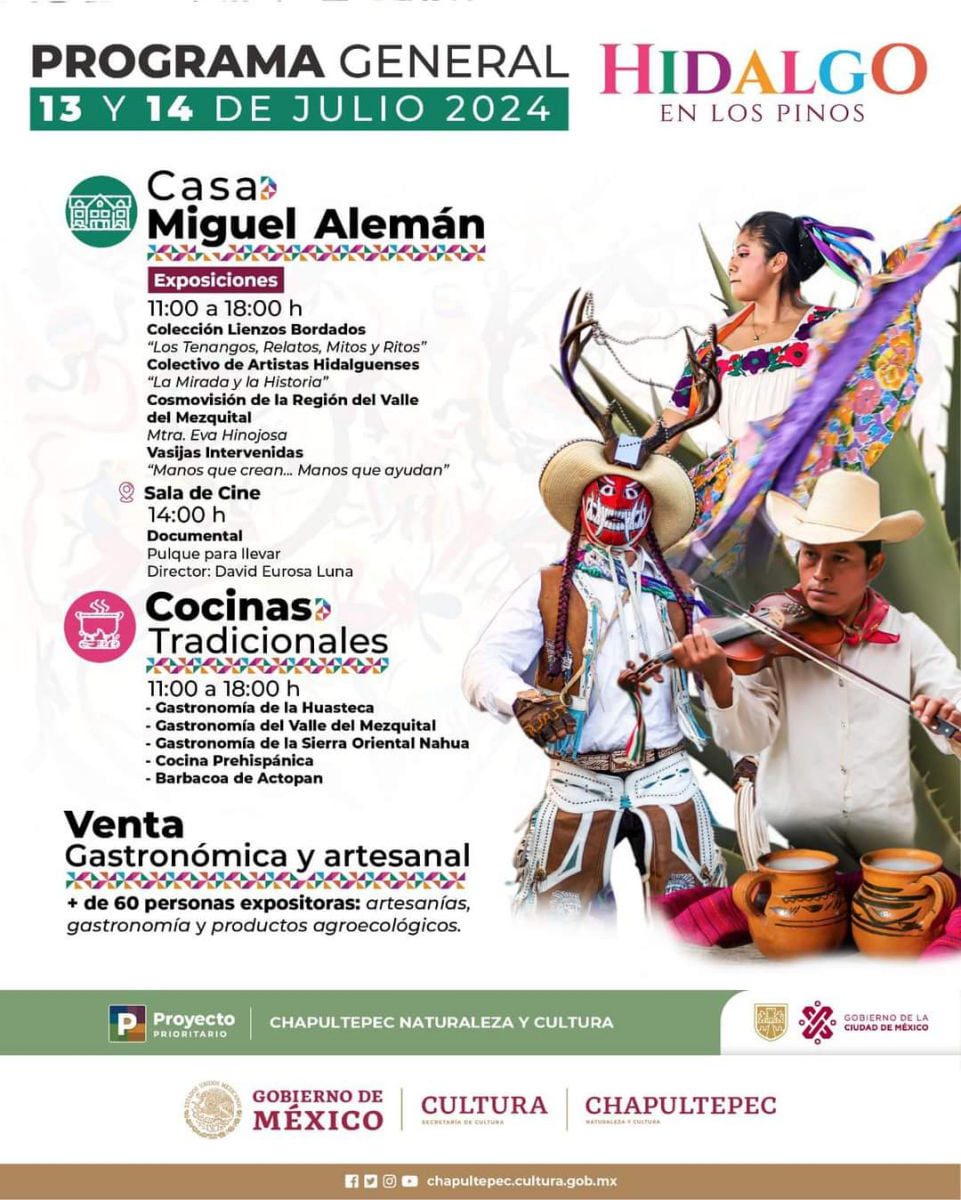 ¡Invasión cultural en la CDMX! Hidalgo conquista con su magia Los Pinos | Fotos y video