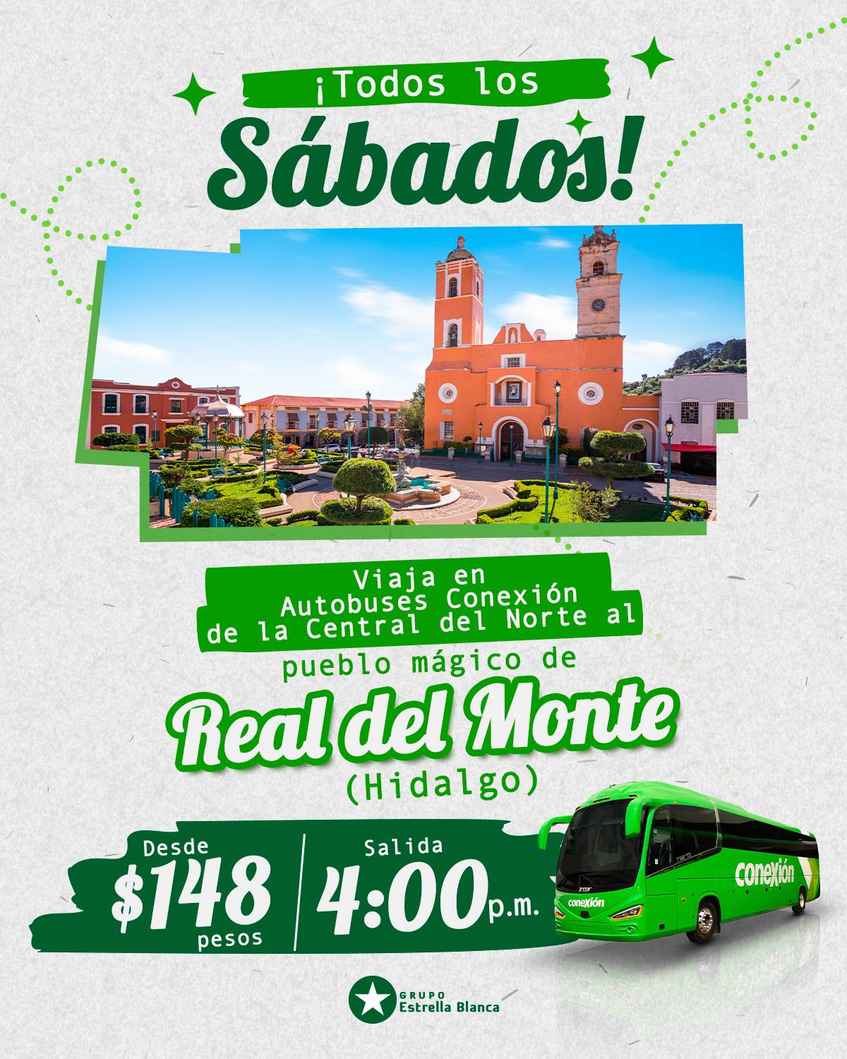 Ya hay ruta de autobús de CDMX al Pueblo Mágico de Real del Monte