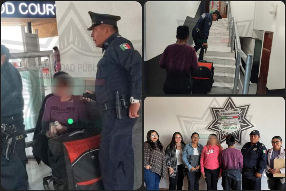 Policías evitan 'huida' de un menor en la Central de Autobuses de Pachuca