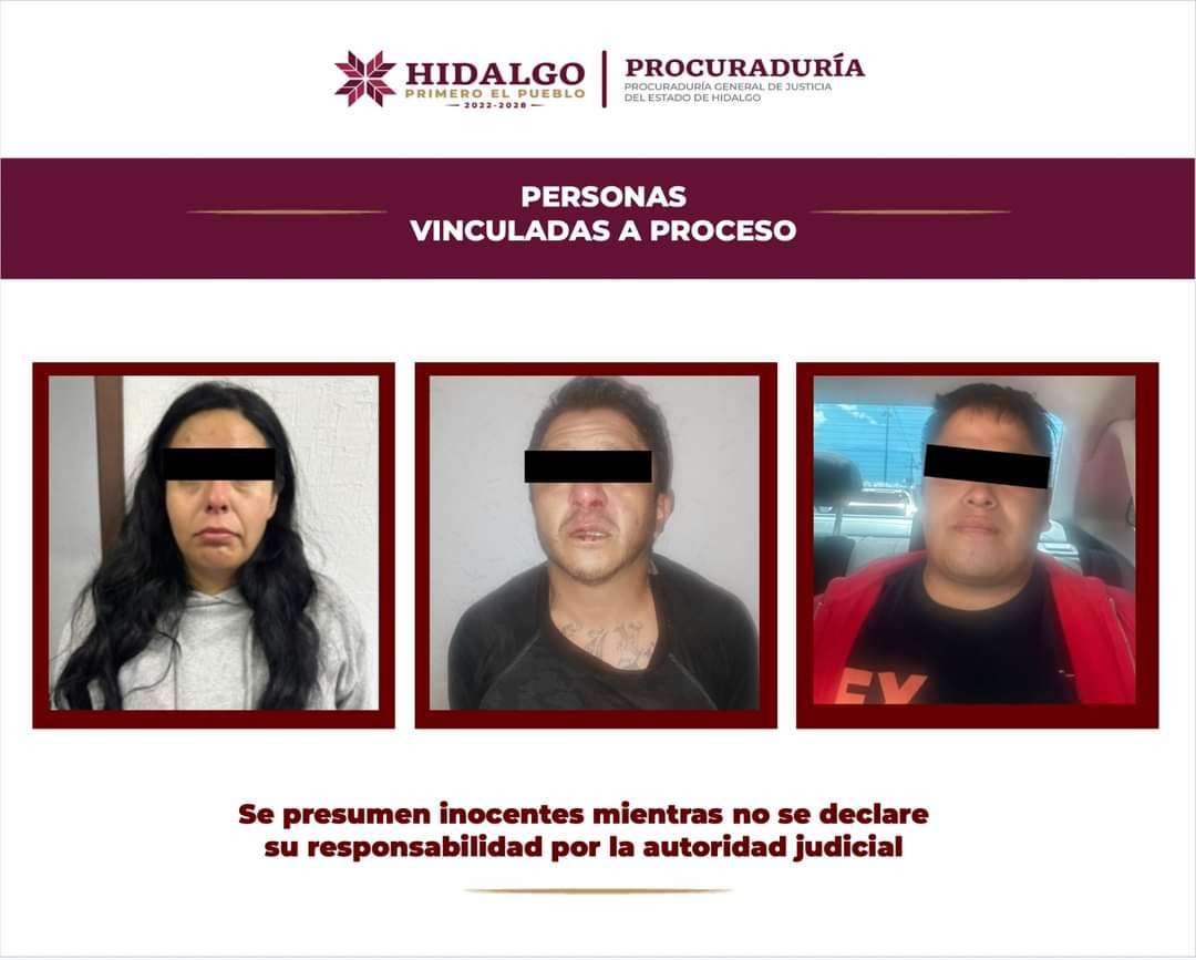 Logran vinculación a proceso de presuntos responsables del triple feminicidio y aborto forzado en Hidalgo