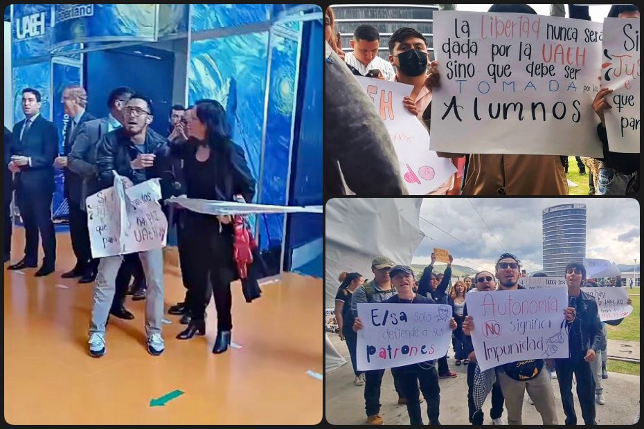 Se reaviva conflicto estudiantil de la UAEH: alumnos protestan durante inicio de la FUL