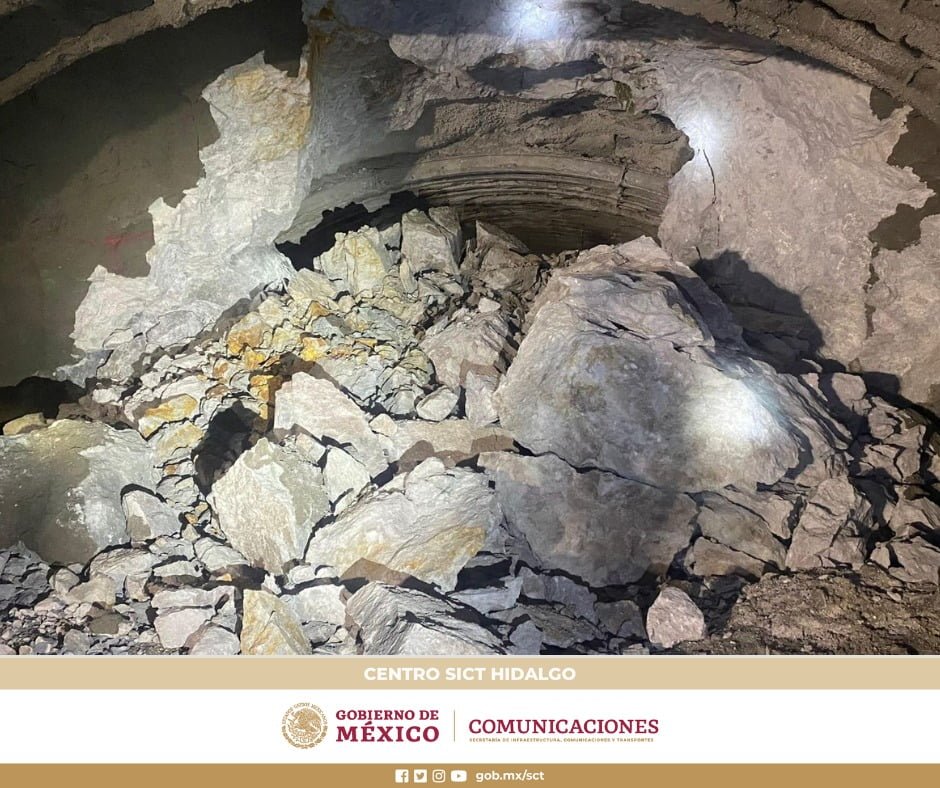 Interconectan espectacular túnel de 275 metros lineales en la carretera Real del Monte - Huasca