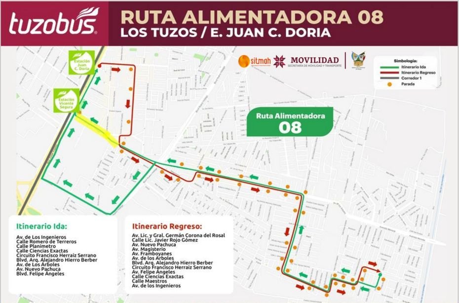 Anuncian desvío de estas cinco rutas alimentadoras del Tuzobús
