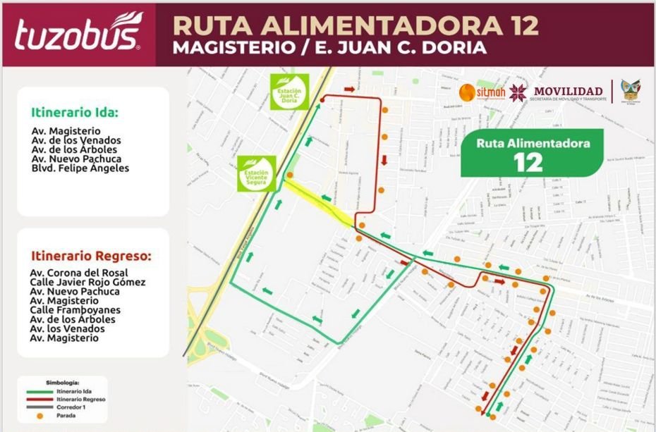 Anuncian desvío de estas cinco rutas alimentadoras del Tuzobús