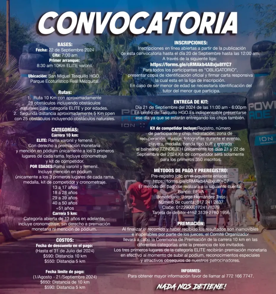 Se acerca Gladiador Race: la carrera de obstáculos más grande de Hidalgo