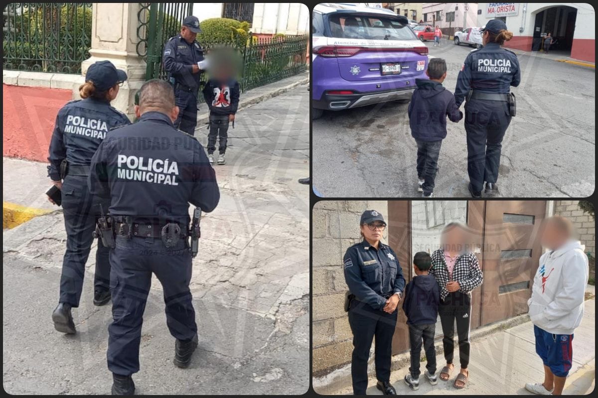 Pequeño se extravía en Pachuca y pide ayuda en la sede del Ayuntamiento