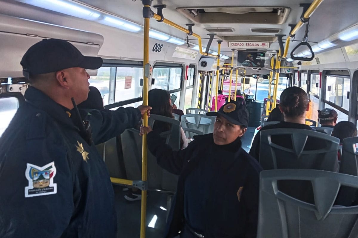 Asignan a elementos policiacos para supervisar seguridad dentro de unidades del Tuzobús