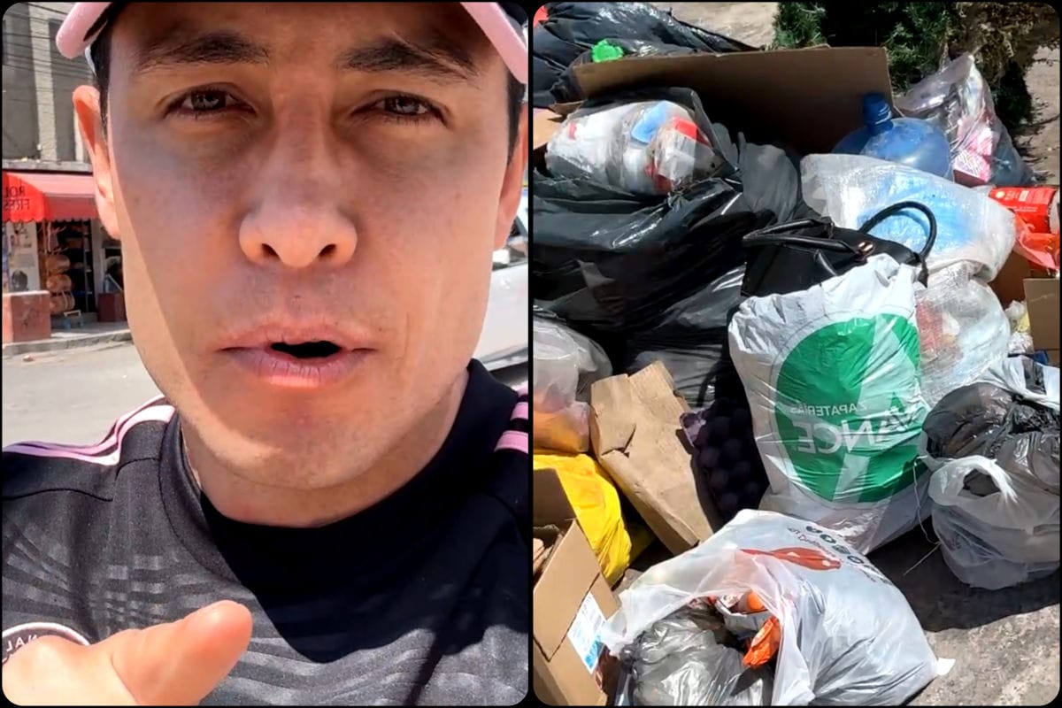 "La gente no entiende": alcalde de Pachuca evidencia en vivo la falta de cultura cívica en manejo de basura