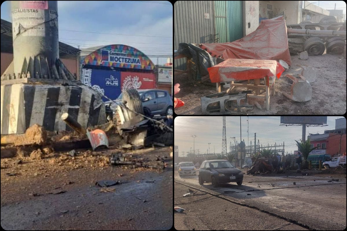 Camión de carga acaba destrozado tras impactante accidente en Tulancingo
