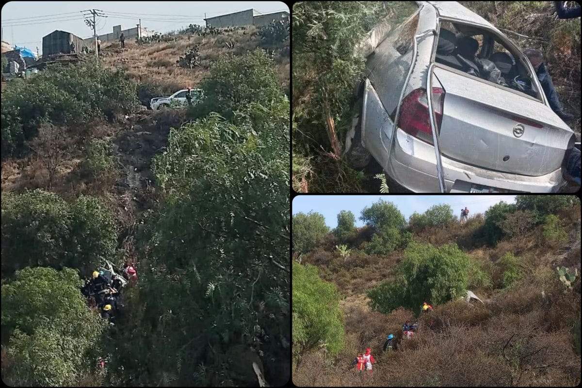 Se desbarranca auto en el Corredor de la Montaña con cuatro mujeres y una bebé a bordo