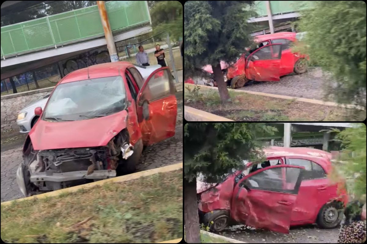 Fuerte accidente en el bulevar Felipe Ángeles, al sur de Pachuca