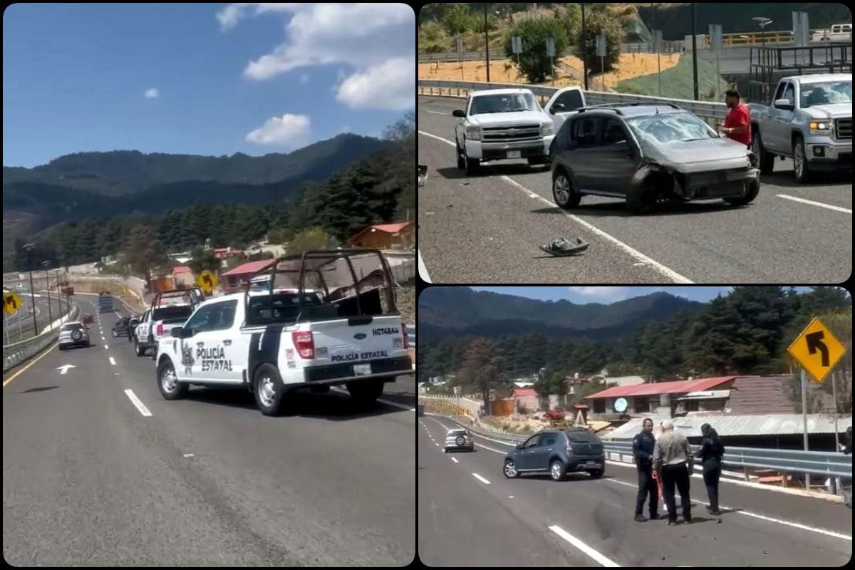 La nueva Real del Monte-Huasca tiene su primer percance vehicular, a menos de 24 horas de su apertura
