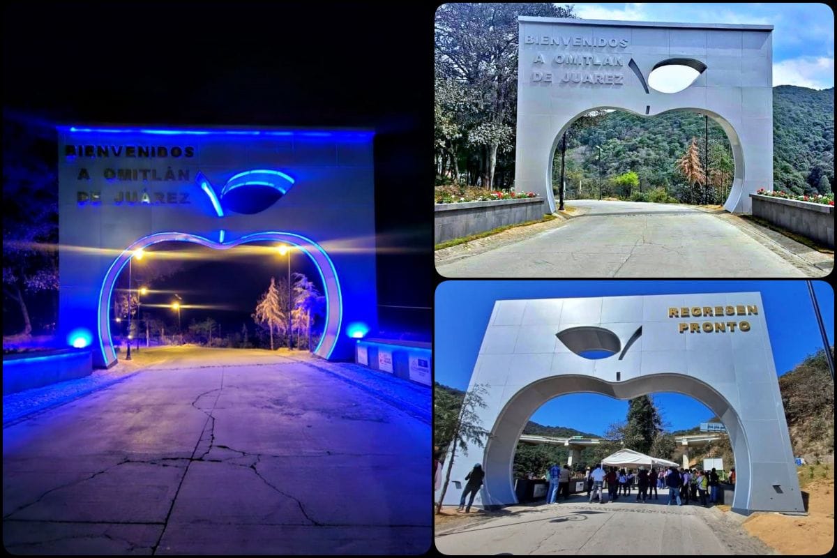 ¿Te gusta? Así es el nuevo arco de bienvenida de Omitlán de Juárez | FOTOS