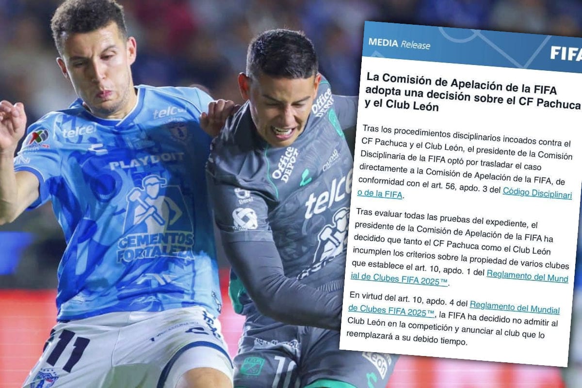 ¡Oficial! La FIFA dejará fuera del Mundial de Clubes a uno de los equipos de Grupo Pachuca