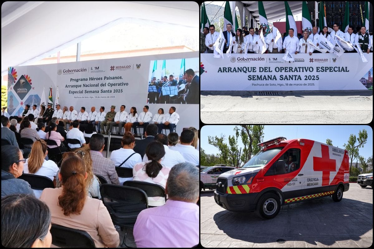 'Héroes Paisanos': dan banderazo en Pachuca al Operativo Especial Semana Santa 2025