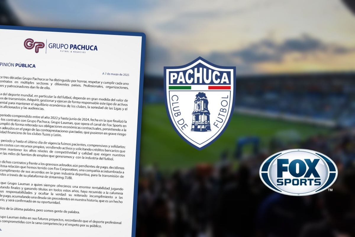 Fuerte respuesta de Grupo Pachuca a Fox Sports México: acusa calumnias, irresponsabilidad e incumplimiento
