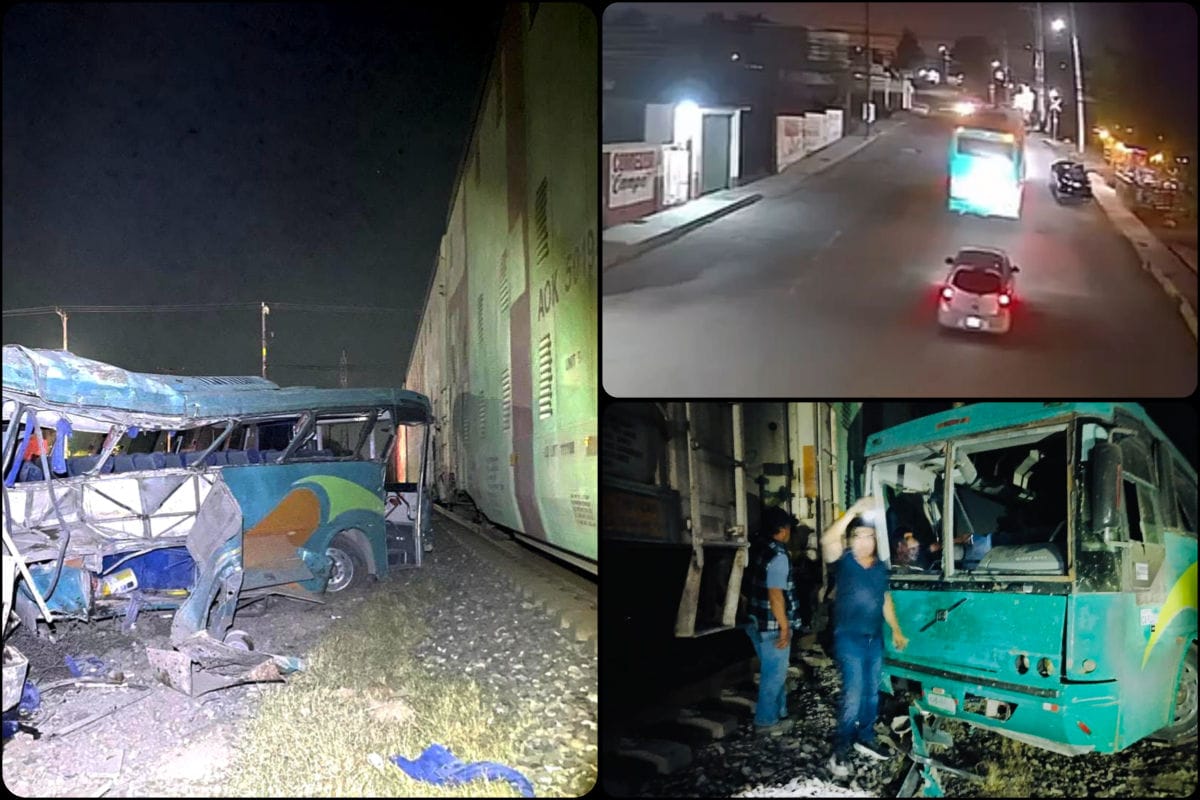 Tren impacta a autobús que intentó ganarle el paso; ocurrió en Hidalgo | VIDEO