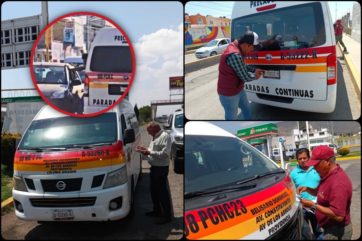 Rápida respuesta: sancionan a unidades relacionadas con agresiones de operadores de transporte público en Pachuca