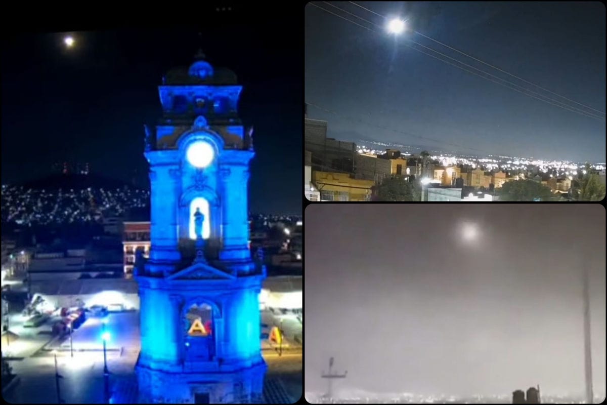Meteorito que explotó en el cielo del centro del país fue captado en Pachuca | VIDEO