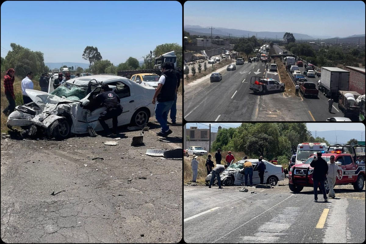 Trágico accidente cobra la vida de dos personas y deja cerrada la Pachuca-Actopan (video)