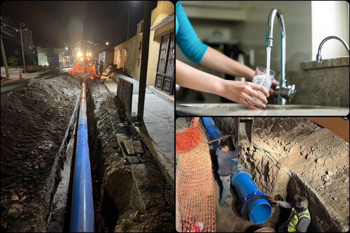 Línea renovada de agua potable beneficiará a 20 mil personas en Pachuca