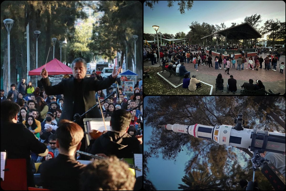 La música y el cosmos se fusionaron en un evento de altura en Parque Hidalgo