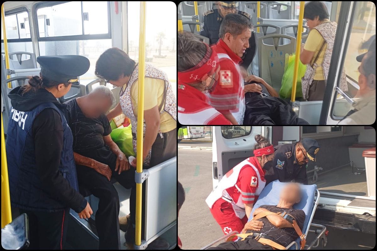 Adulto mayor sufre desmayo en el Tuzobús y activan Protocolo Ámbar