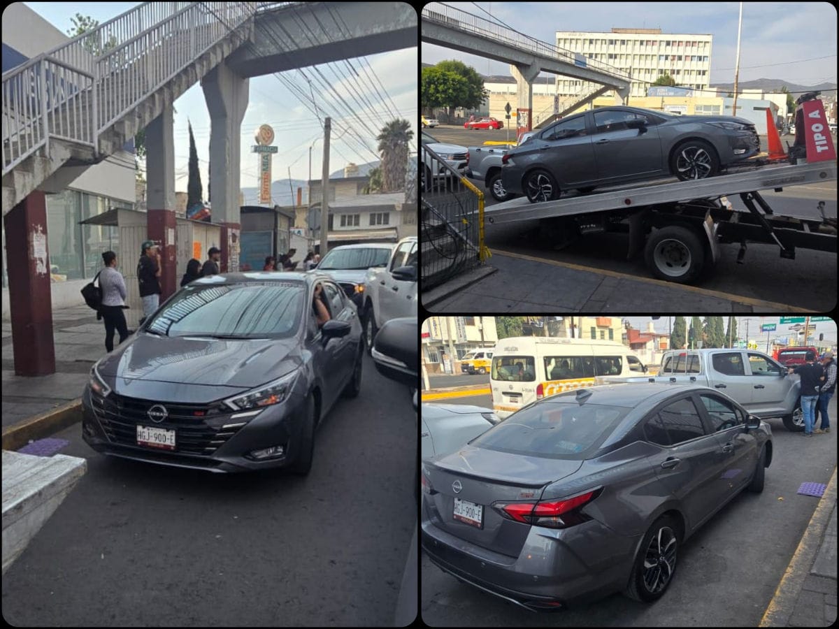 Aseguran vehículo que prestaba servicio de transporte en Pachuca a través de plataforma