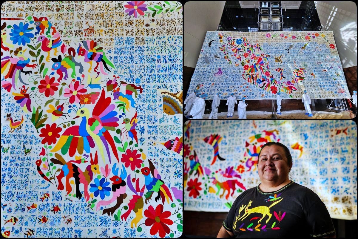 Celebran el Día del Tenango exhibiendo el más grande del mundo en el Congreso