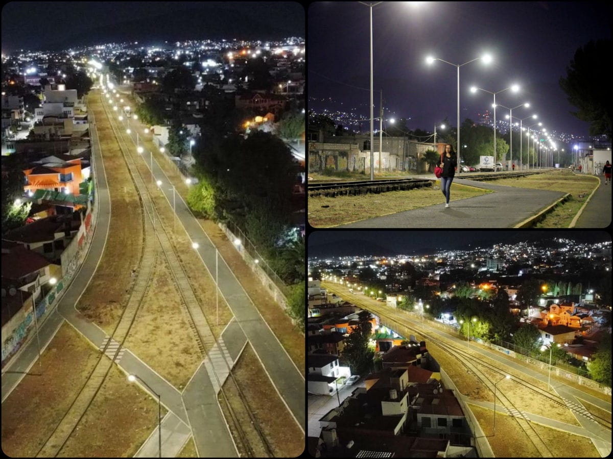 Van casi 3 kilómetros de luminarias renovadas en ciclovía de Pachuca