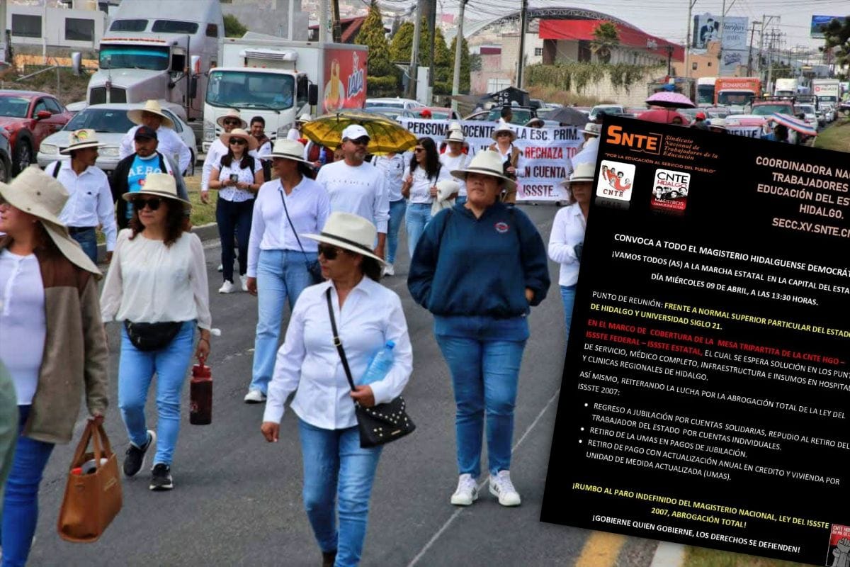 Magisterio realizará movilización estatal en Pachuca este miércoles