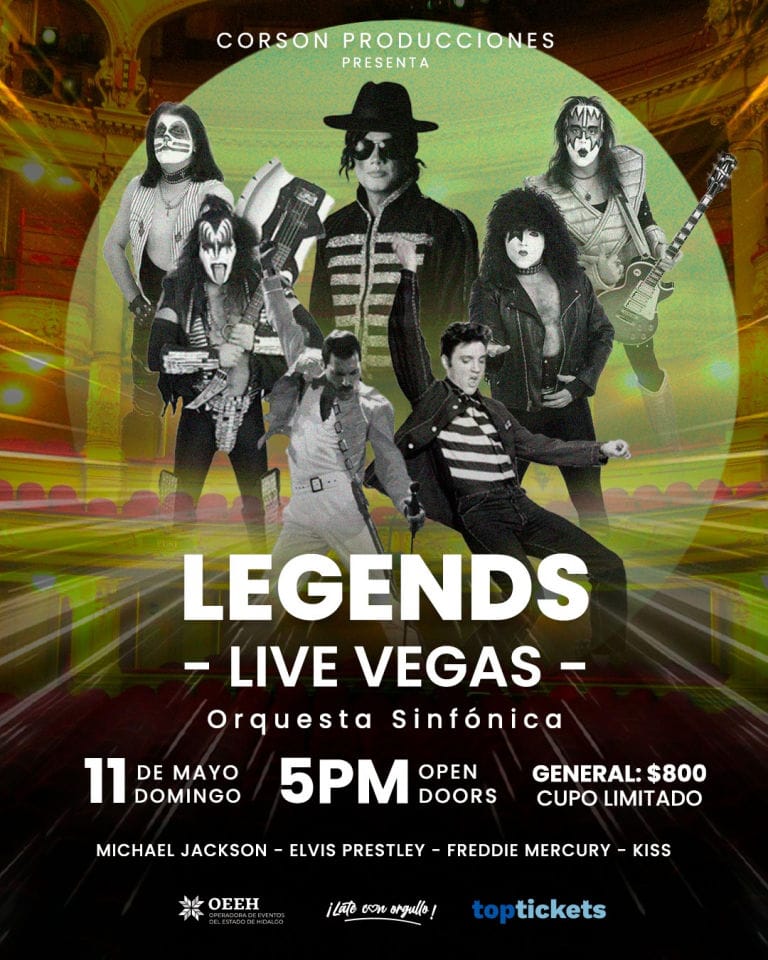 Legends Live Vegas en Pachuca: talentos rendirán homenaje a los íconos de la música 6 Legends Live Vegas en Pachuca: talentos rendirán homenaje a los íconos de la música