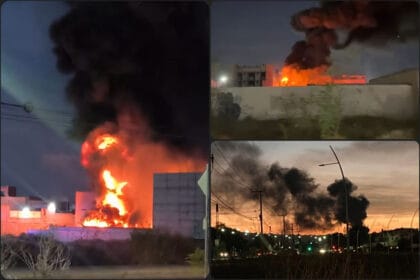 Fuerte incendio genera alarma cerca de la Zona Plateada de Pachuca