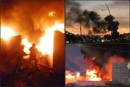 Fuerte incendio genera alarma en Zona Plateada de Pachuca