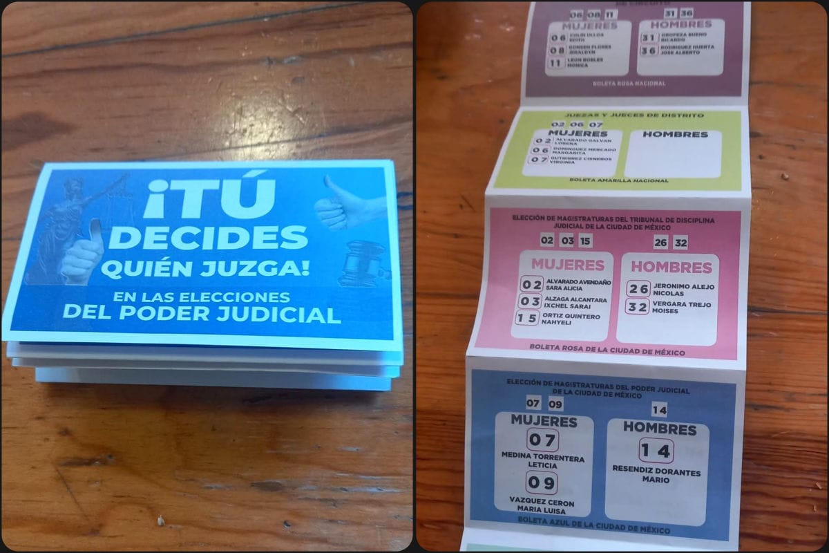 Los acordeones para la elección del Poder Judicial son delito electoral, advierte INE Hidalgo