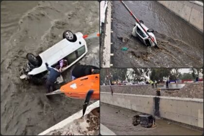 Camioneta con dos mujeres cae al Río de las Avenidas