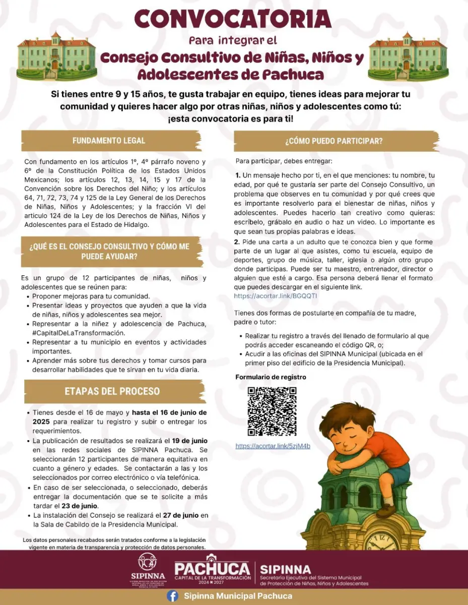 Niñas, niños y adolescentes podrán proponer iniciativas en Consejo Consultivo para mejorar Pachuca 5 Niñas, niños y adolescentes podrán proponer iniciativas en Consejo Consultivo para mejorar Pachuca