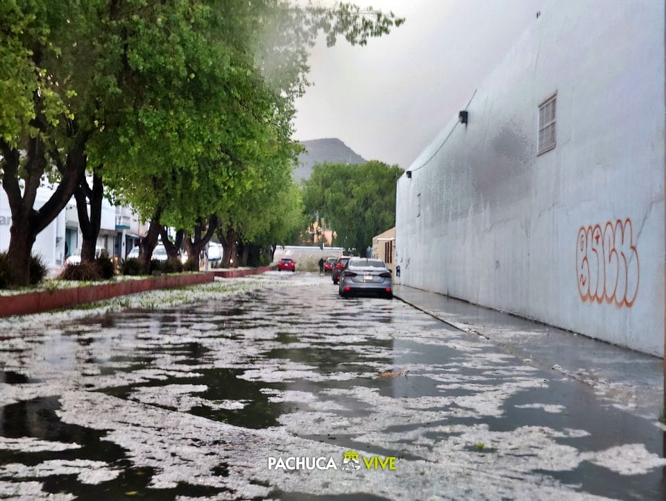 Se cayó el cielo en pedazos de hielo: granizo gigante pintó de blanco a Pachuca (fotos y video) 5 Se cayó el cielo en pedazos de hielo: granizo gigante pintó de blanco a Pachuca (fotos y video)