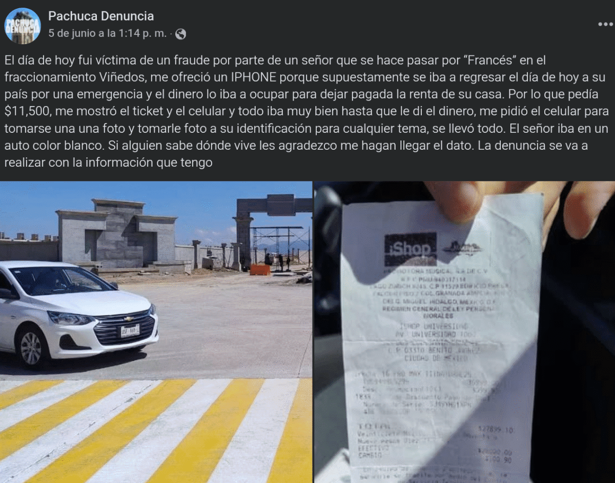 Alertan por estafa del 'francés' con iPhone; en Pachuca han caído varios 4 Alertan por estafa del 'francés' con iPhone; en Pachuca han caído varios