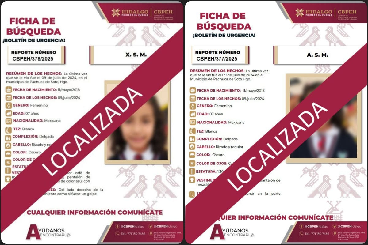 Gemelas de 7 años de edad desaparecieron en Pachuca (LOCALIZADAS) 4 Gemelas de 7 años de edad desaparecieron en Pachuca (LOCALIZADAS)