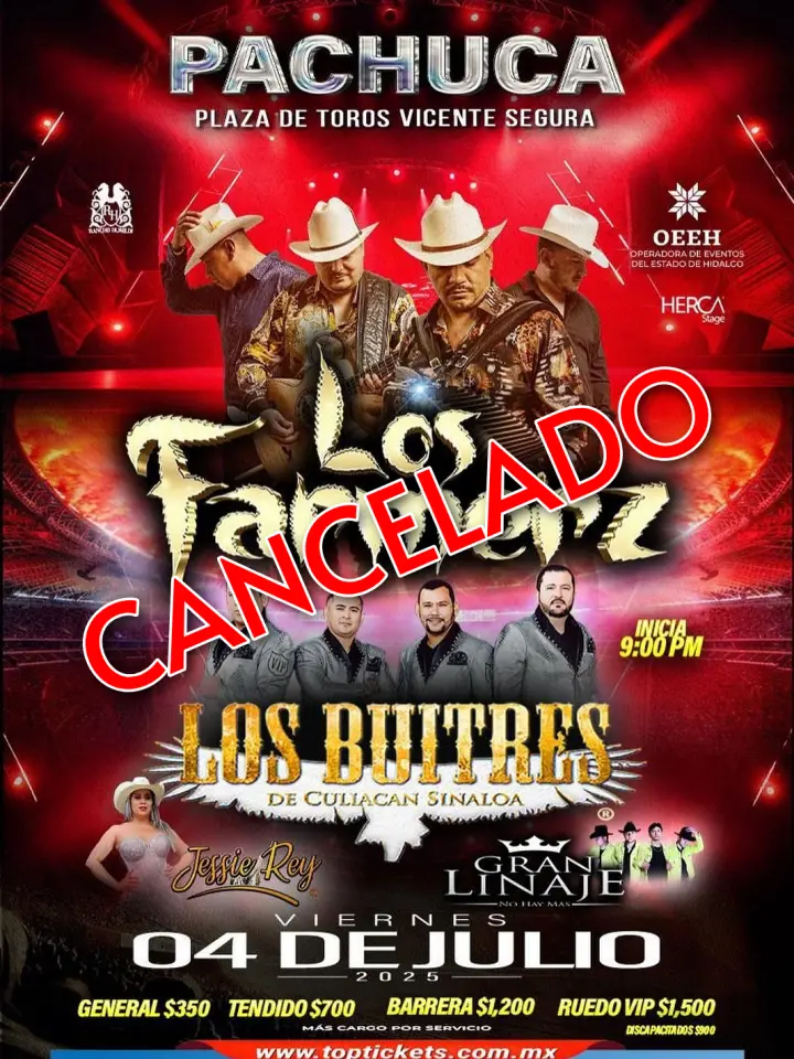 Autoridades cancelan concierto en Pachuca por decreto contra narcocorridos y apología del delito 4 Autoridades cancelan concierto en Pachuca por decreto contra narcocorridos y apología del delito